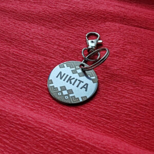 Oznaka za identifikaciju pasa od nehrđajućeg čelika Krug – Personalizirana oznaka za pse