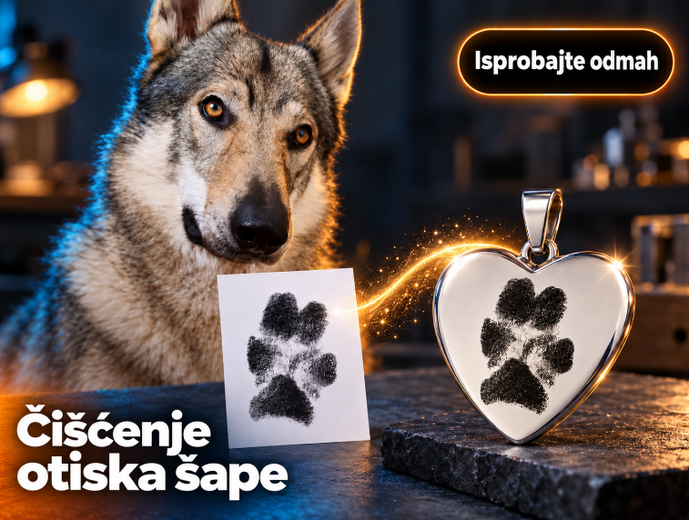Čišćenje otiska šape za graviranje